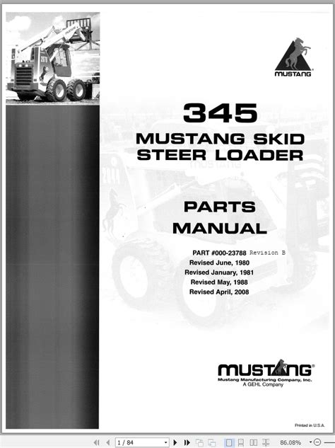 owatonna mustang 345 skid steer|owatonna 345 loader manual.